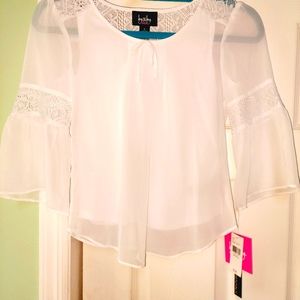 White blouse with Crochet detail